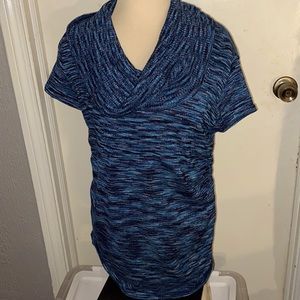 Apt 9 Cowl Neck short sleeve Sweater size large long tunic/sweater